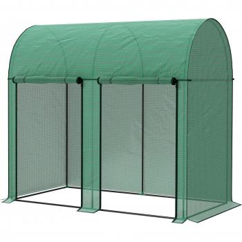 Green Dome 2m² – Serre Outsunny per pomodori, struttura in acciaio PE, 2 porte avvolgibili