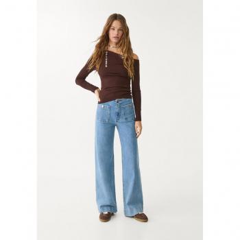 Stradivarius D77 Minimalist Denim Pants – 12 (Blue)