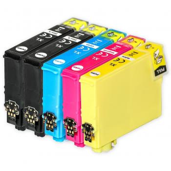 1 kit de 4 cartouches d'encre Go Inks pour Epson T2996+2991 (série XXL) avec cartouches noires supplémentaires