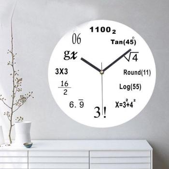 Horloge de salon en quartz avec design mathématique 024