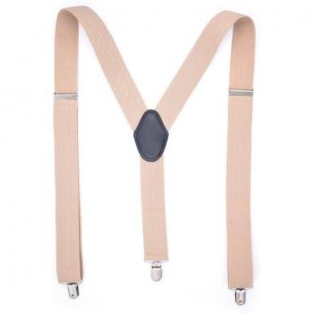OLOME Black Adjustable Suspenders for Men and Women
