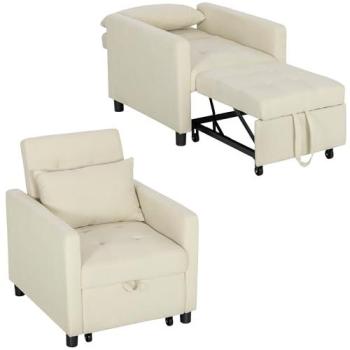 Sofá Cama Compacto con Respaldo Ajustable
