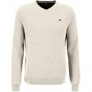FYNCH HATTON V-Ausschnitt Strickpullover Offwhite Größe XL