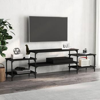 Mesa Media TV Negro Contrachapado 197x35x52 cm – Jinlefu