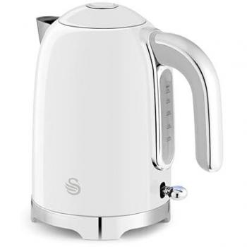 SWAN Solace SK19026WHT 1.7L Stainless Steel Jug Kettle – White