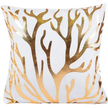 Gold Geometric Nordic Polyester Pillow Case