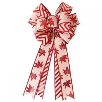 Lazo de lino decorativo para Navidad