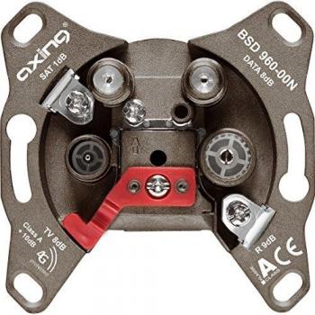 Axing BSD 960-00N R/TV+SAT Grau Steckdose, SAT Zubehör, Grau