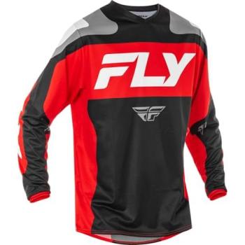 Fly Racing Camicia a Maniche Lunghe F-16 Nero Rosso Bianco 2XL