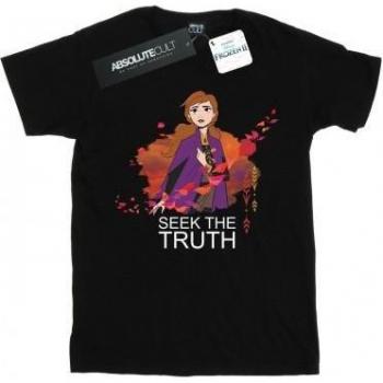 T-shirt Frozen 2 Anna Seek The Truth Wind Cotone per Donna