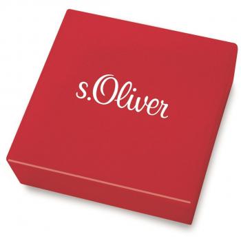 S.Oliver Damen Edelstahldekokette mit Kristallkreis, einstellbar 42+3 cm