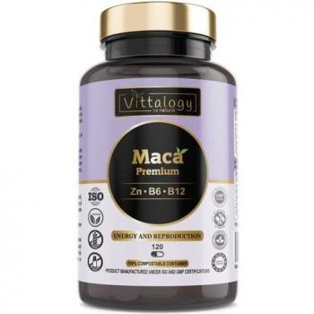 VITTALOGY Maca Premium con Zinc 120 Cápsulas