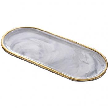 Western Style Gold-Plated Oval Plate