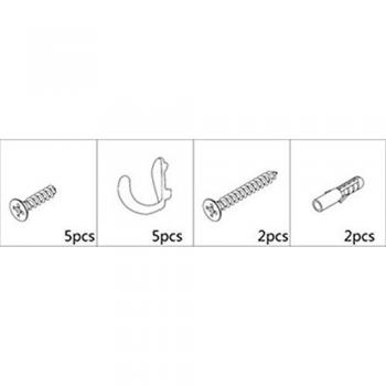 Percha de Madera con 5 Ganchos para Montaje en Pared