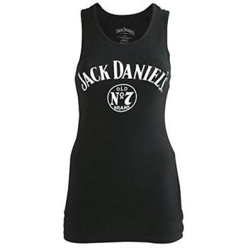 Camiseta Sin Mangas Mujer Jack Daniels Old No 7 Negro (L, Negro)