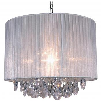 Stoffpendelleuchte Naeve – Exklusiv Leuchtmittel 785323, H 30 cm, D 36 cm, Acryl in Weiß