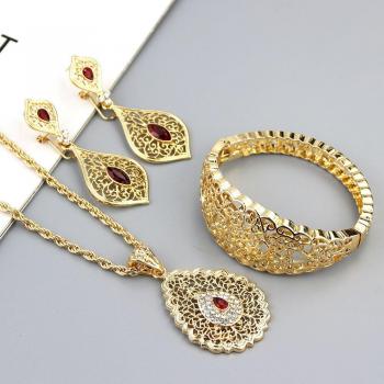 Argelian Bride Jewel Pendientes de Oro y Pulsera