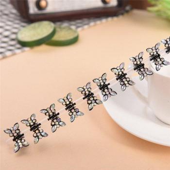 Accessoires cheveux, petites pinces à papillon, 12 pièces, métal doux