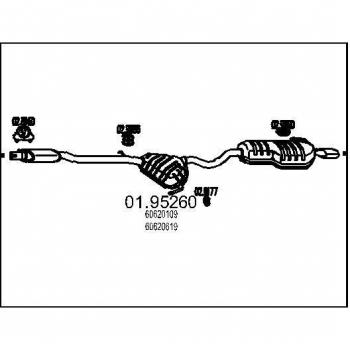 Silencieux arrière MTS 01.95260 – Kit d’Échappement ALFA ROMEO 2410