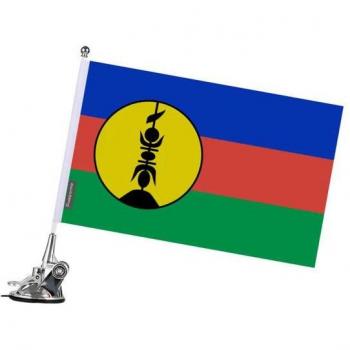 Drapeau NC sur Mât Ventouse 27x35 cm