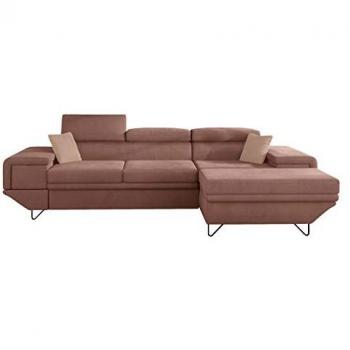 Divano angolare Uttario Velvet 2955 + Uttario Velvet 2956 con scatola per biancheria