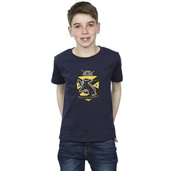 Youth Navy Hufflepuff Chest Badge Top