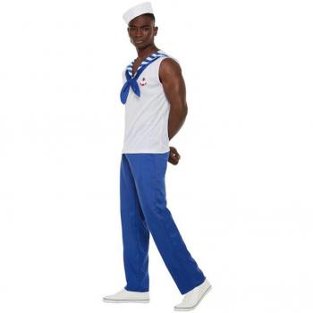 Disfraz de Marinero blanco y azul Smiffy's