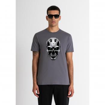 Antony Morato Motiv-Print T-Shirt in Anthrazit, Größe XL für Herren