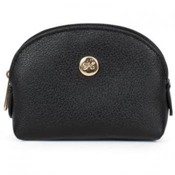 Monnaie Hexagonale en cuir noir Luna