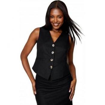 Gilet noir style lin pour dames Dorothy Perkins