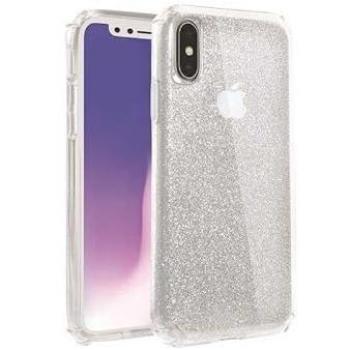 Funda Brillante Uniq Clarion Tinsel para teléfono móvil 6.5 pulgadas Plata y Blanco