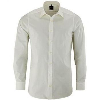 OLYMP Level Five Body Fit Hemd beige New Kent Kragen Größe 41