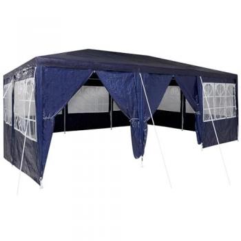 VidaXL Blue Polyester Party Canopy, 10 Wall 6×4 m