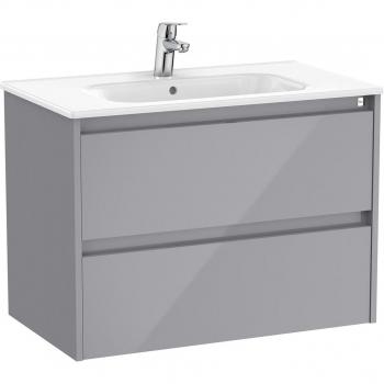 Roca Tenet 2 tiroirs 800 mm finition gris galet brillant