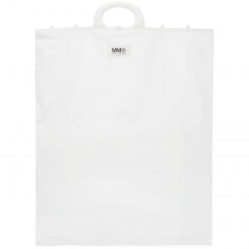 Maison Margiela White Female Logo Tote Bag, Sizes: ONE SIZE