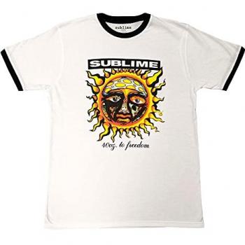 White 40oz To Freedom Ringer T‑Top – Medium (60/40 Cotton/Polyester)