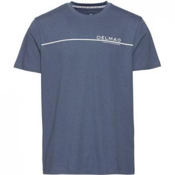DELMAO Casual T-Shirt, Kurzarm, mit Print, Rundhalsausschnitt