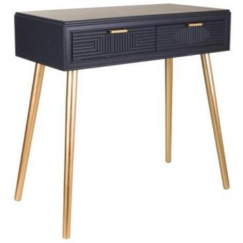 Recibidor de madera con 2 cajones gris oscuro 82x41x78