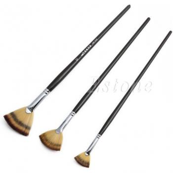 Stylo pinceau à flux d’air « Aqua‑Vent » – ensemble 3 tailles, bois