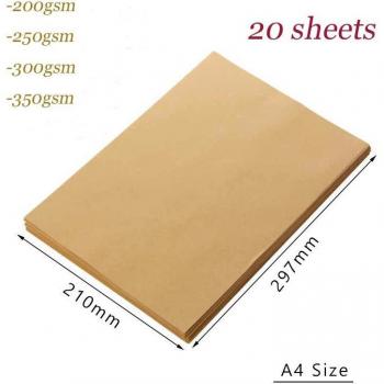 30 Sheets A4 Thick Brown Kraft Paper 250gsm