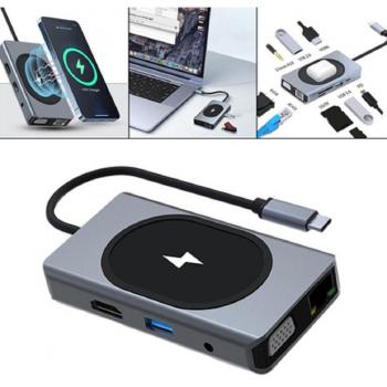 Hub USB-C avec recharge sans fil Q-HU666