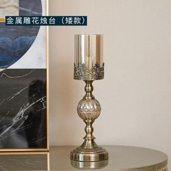 Portavelas de Boda en Metal y Cristal