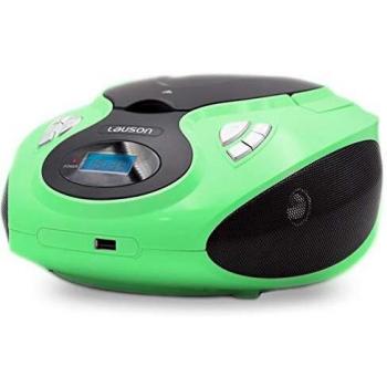 Lauson Boombox Lecteur CD et Radio FM Portable Vert