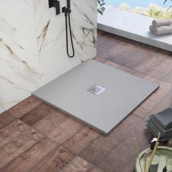 Réservoir de Douche Carré Gris Marbre Tissé 80×80 cm, 2,4 cm – Édition Kos
