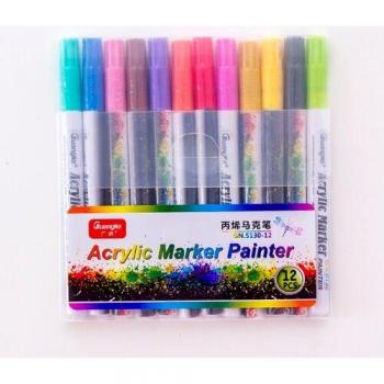 Rotulador de pintura para cerámica 0,7mm, set de 18 colores