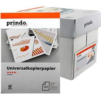 Universalpapier, 5x500 Blatt, A4, 80g/m², CIE 153, Prindo