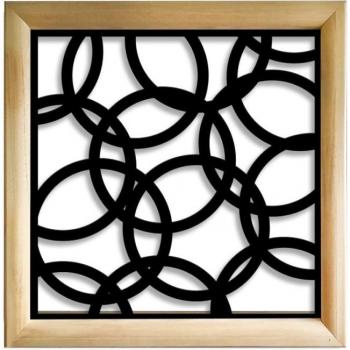 Cerchio SignOrbit 48x48 – Legno & PVC – Colore Nero