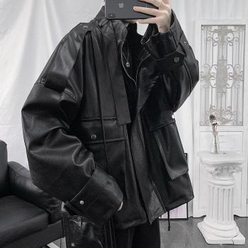 Blouson Ample en cuir PU pour homme