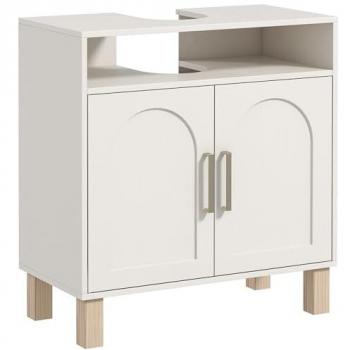 White Cream Basin Shelf Unit