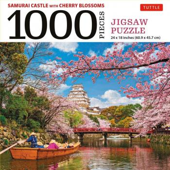 Samurai Castle with Cherry Blossoms 1000 Piece Jigsaw Puzzle, by Tuttle Studio